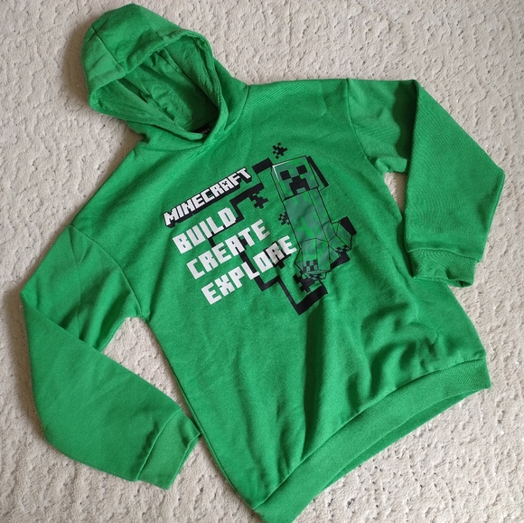 Primark Jackets & Coats Green Minecraft Creeper Hoody Hooded